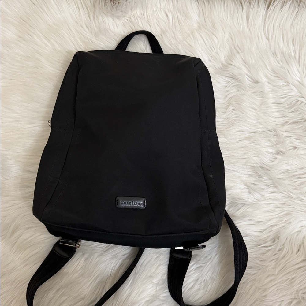 Cole Haan Black Backpack GrandSeries Minimalist Travel Bag